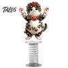 Strong Adhesive Base Car Figurines Cute Cat/Dog/Elf Dashboard Decorations with Spring Swing Design, Double-sided 2D Flat Acrylic Desk Accessories for