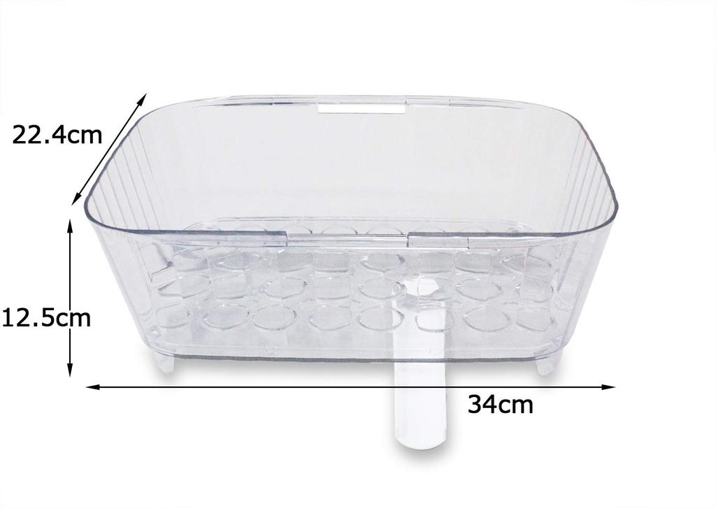 Tombow Draining Tray 2WAY Nozzle Included Made in Japan Width 34 x Depth x Height Clear Sink Sink Shinki Synthetic 34 Model Vertical/Horizontal