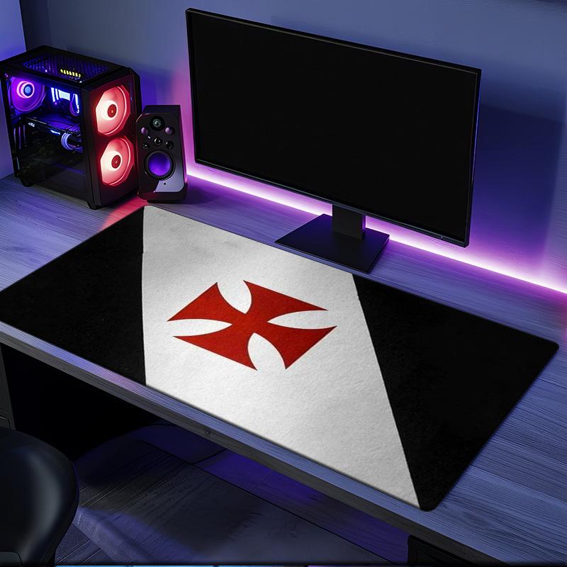 Red Cross CR Flamengo mouse pad, rubber base, esports desk mat, mouse pad for gamers and office use, gaming desk , easy to clean mat