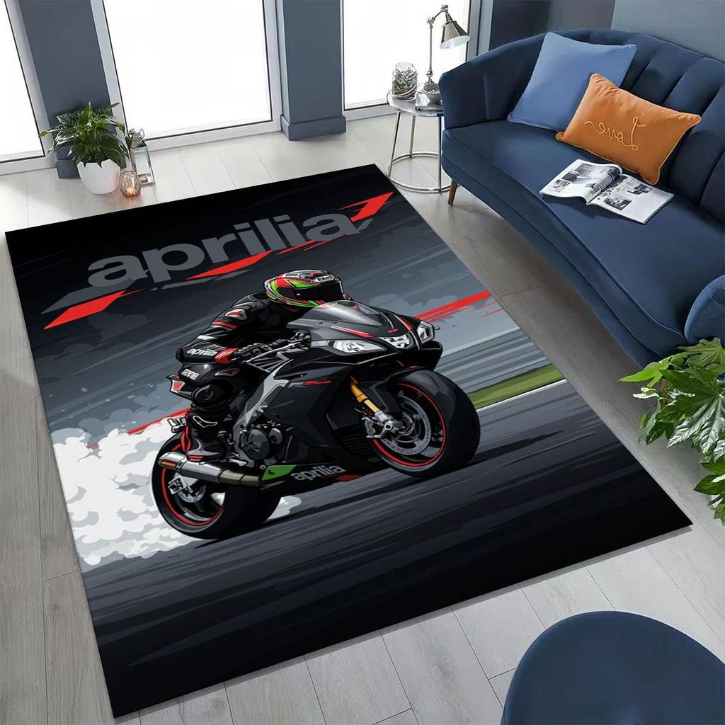 Motorcycle Aprilia Sign Racing Car Carpet Rug for Bedroom Living Room Sofa Home Doormat Decor,Large Kids Play Non-slip Floor Mat