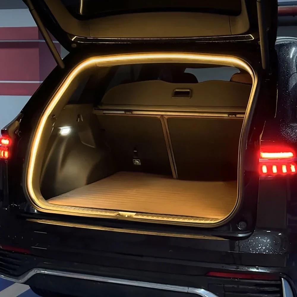 Easy Installation LED Trunk Light Strip White / Amber Light Flexible Rear Boot Decorative Lamp for Geely Monjaro 2021-2024