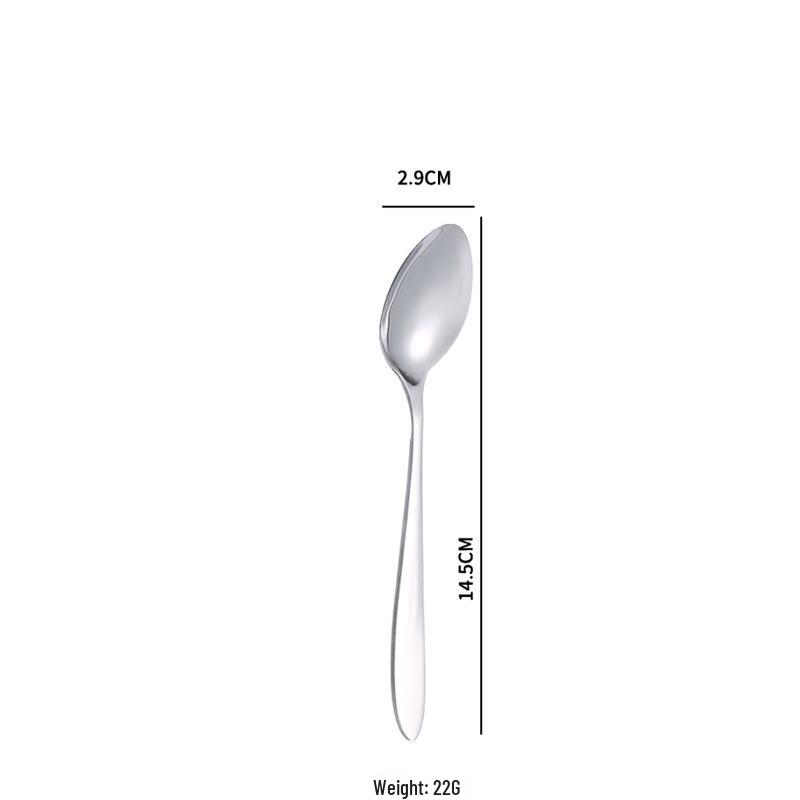 Western Cutlery Set - Thickened Pointed Handle, Stainless Steel Fruit Fork, Dessert Spoon, Steak Knife, Fork & Spoon, New Chinese Style.