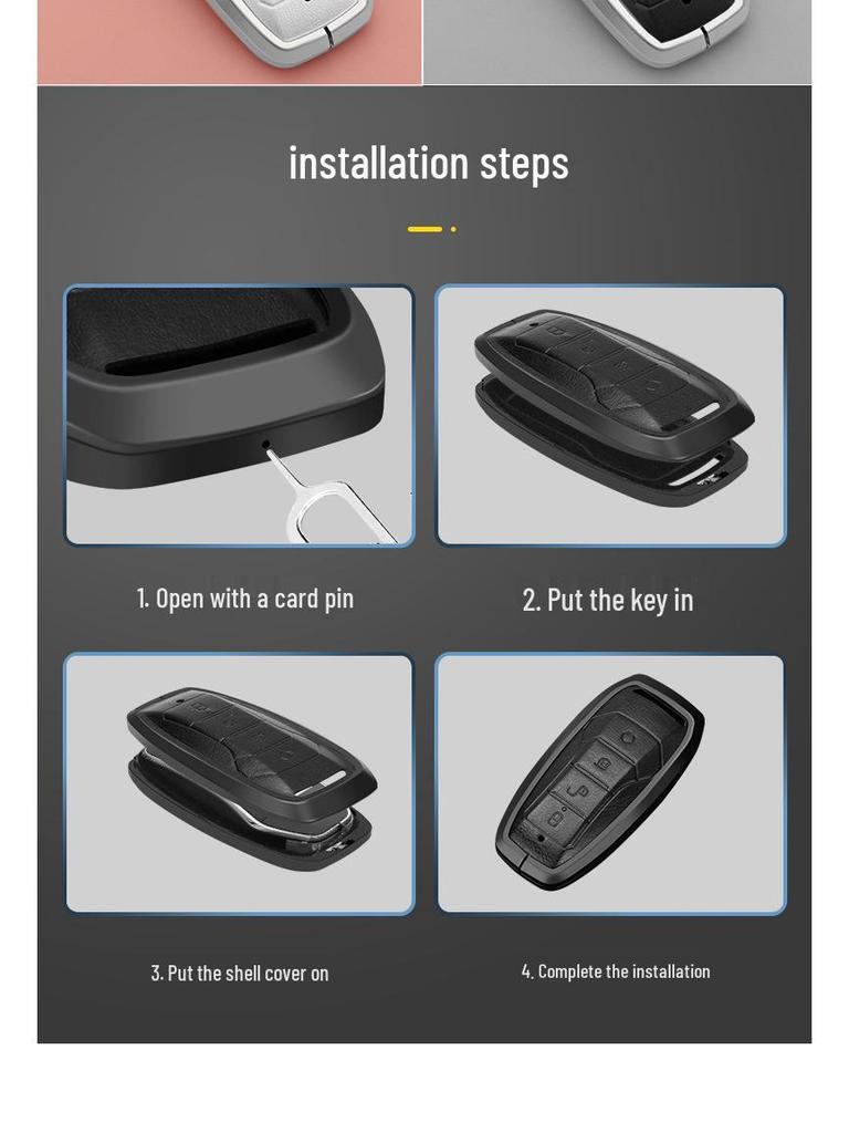 Full Coverage Key Case for BYD Tang, Song, Han, Qin PLUS, Yuan - New Key Shell and Buckle