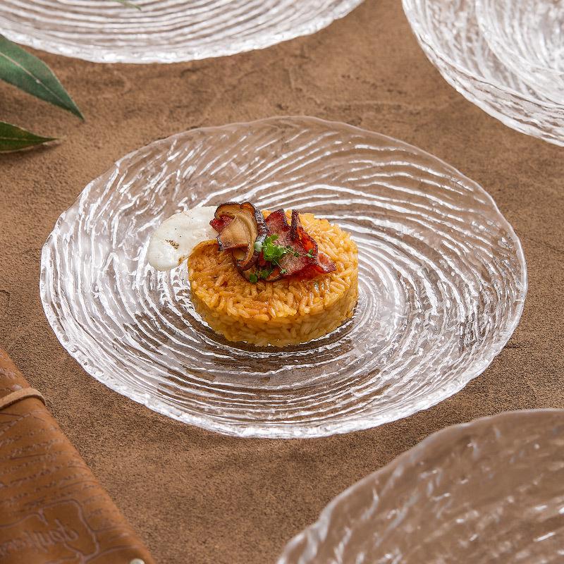 Canghai Glass Bowl & Plate Set: Minimalist, High-End Dessert, Salad, Fruit Bowls & Shallow Plates.