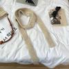 Winter  Solid Color Narrow Long Scarf Female Korean Version Knitted Woolen Scarves Women'S Imitation Cashmere Mohair Scarf
