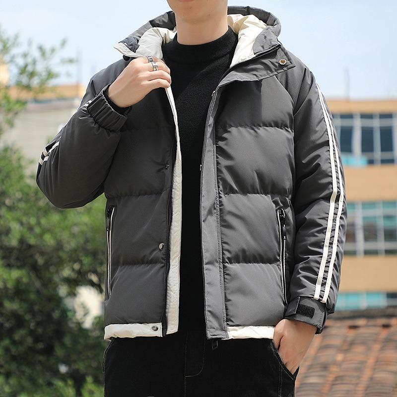 New Down Cotton-padded Clothes Thickened Winter Clothes Two Bars Cotton-padded Clothes Men's Jackets Cotton-padded Jackets Men's