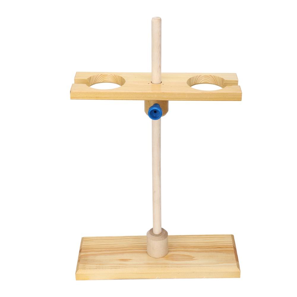 2 Hole Wood 2 Hole Funnel Rack 2 Hole Separatory Funnel Holder Funnel Stand Lab Analysis