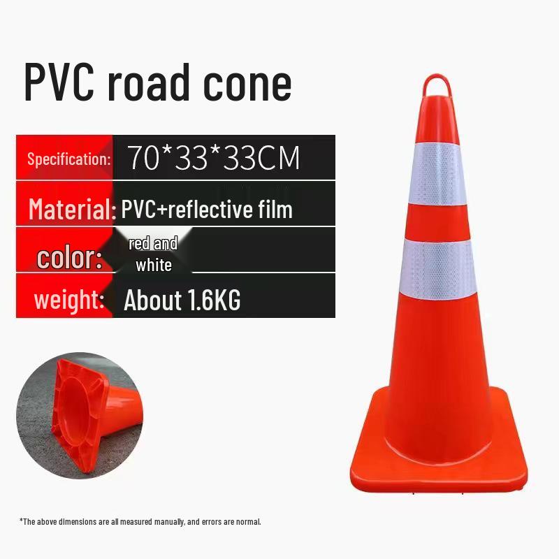 Reflective PVC "No Parking" Traffic Cone - Safety Roadblock & Ice Cream Bucket/Cup Design