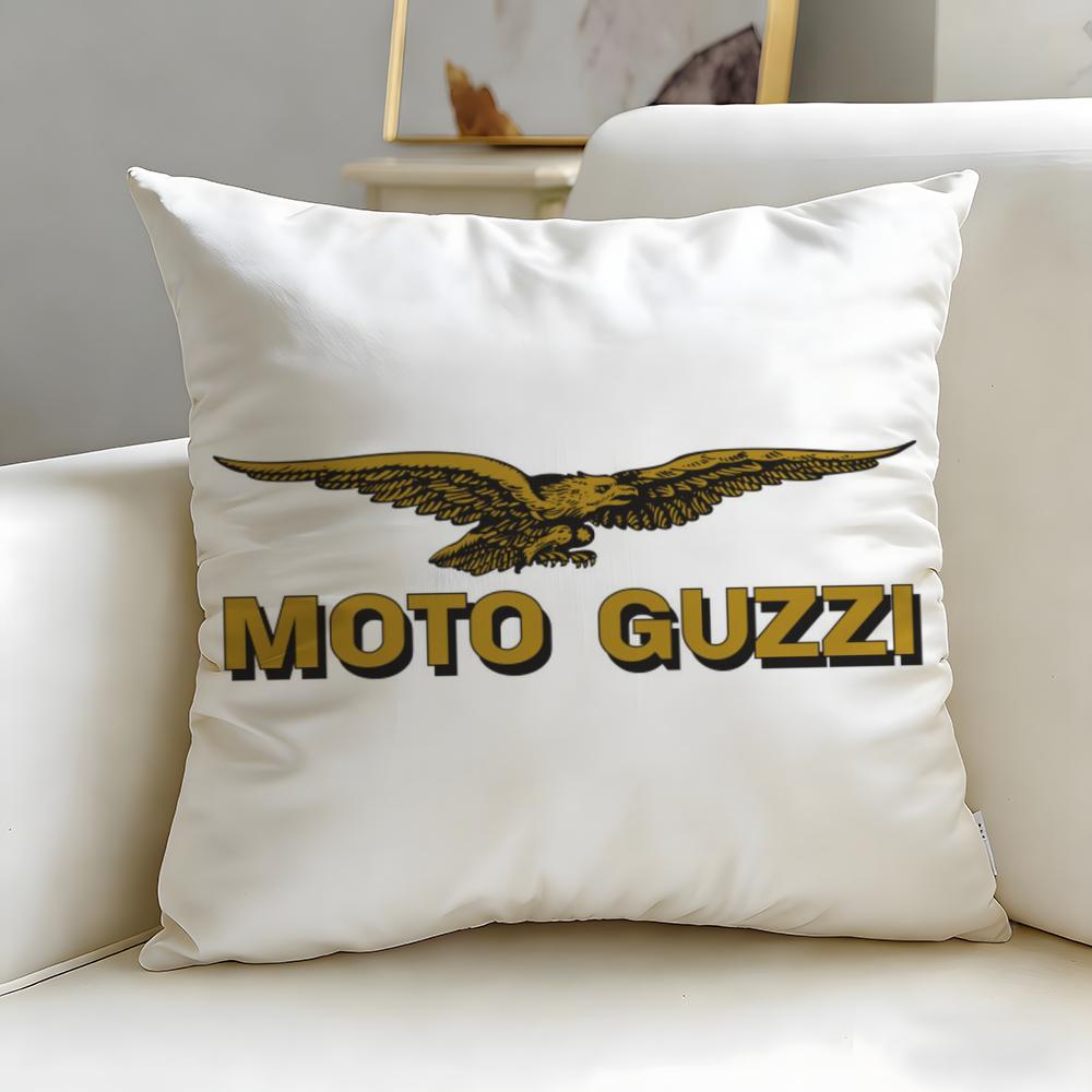 classic motorcycle brand Moto Guzzi Cushion Cover Soft  EasyWash Pillow Case  Versatile for Couch Bed Travel and Office