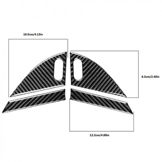 4Pcs ABS Carbon Fiber Door Speaker Panel Cover Trim Fit For Dodge Charger 15-20