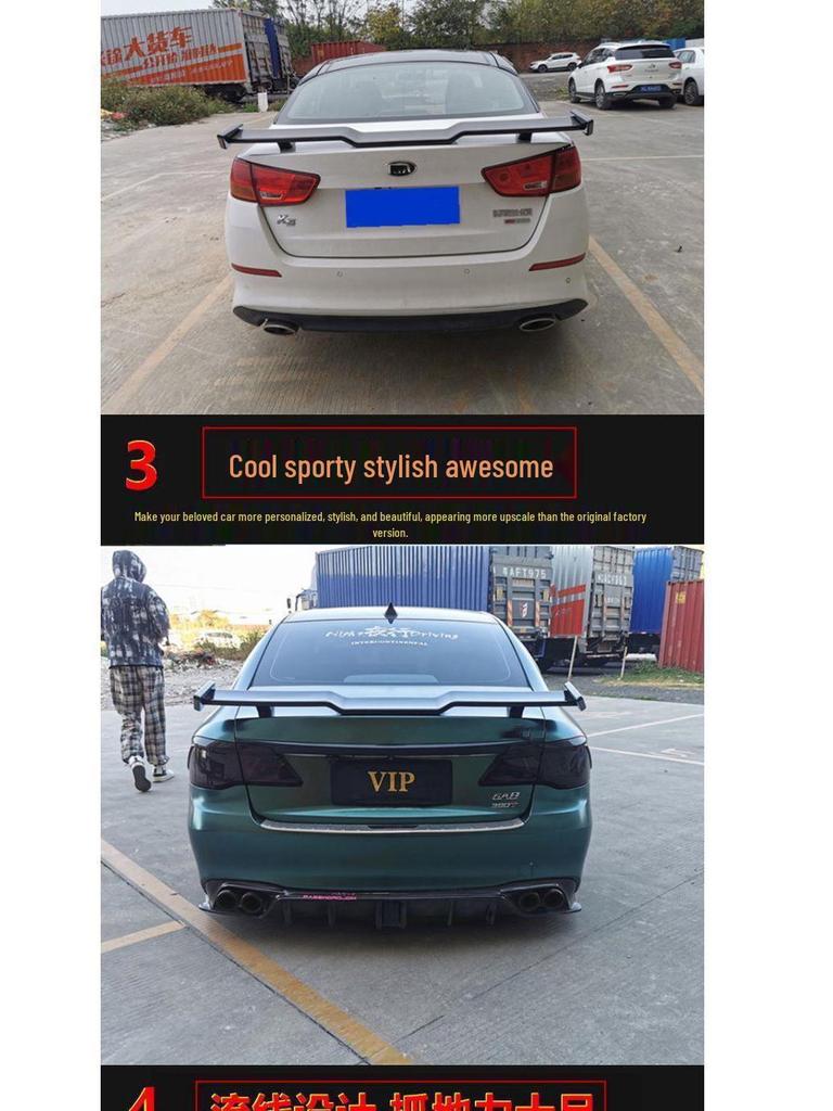 Universaler Seagull Sportwagen-Heckflügel - Ohne Bohren, Klebemontage