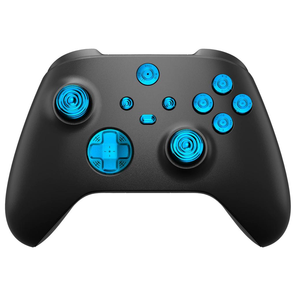 eXtremeRate Metal Buttons for Xbox Core Wireless Custom Aluminum Alloy ABXY and Home Key Replacement Parts for Xbox Series X S Controllers Controller,