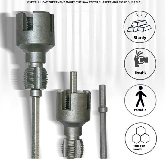 Sada závitníků na trubky, elektrická vrtačka, kompatibilní s PVC trubkou, sada nástrojů pro závitování 1/2'' 3/4'' vnitřní a vnější závitování