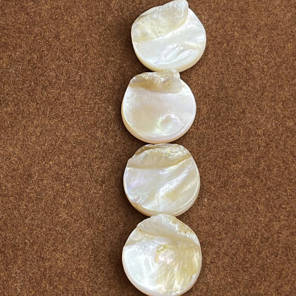 20Pcs/Pack, Irregular Round Shell Beads, Natural Shell Loose Beads, 20mm, for Jewelry Making DIY Supplies, Unisex Crafts