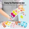 14 Grids Ice Cube Trays Reusable Silicone Ice Cube Mold Fruit Ice Maker with Removable Lids Kitchen Tools Freezer Summer Mould