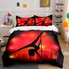 Pole Dance Silhouette Art Bedding Duvet Cover Set Duvet Cover Pillowcases  (1*Duvet Cover 2*Pillowcases, Without Duvet Insert)