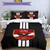 Al Ahly FC Bedwäsche-Set mit Aufdruck – enthält 1 Bettbezug und 2 passende Kissenbezüge Schlafzimmerdekoration Weihnachtsgeschenke