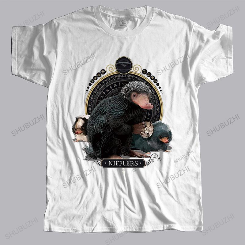 

cotton High Quality tshirt men summer tees Brand Clothing Fantastic Beasts The Crimes Of Grindelwald Nifflers many short sleeve S