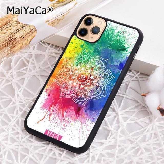 MaiYaCa Yoga Om Namaste Mandala Buntes Design Handyhülle Für iPhone 17 Air 16 15 plus 11 12 13 14 pro max