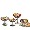 Hot 304 Stainless Steel Dessert Cup Ice Cream Cups Salad Goblet Retro High Base Bowl for Fruit Yogurt Snack Dish Bar Dinnerware