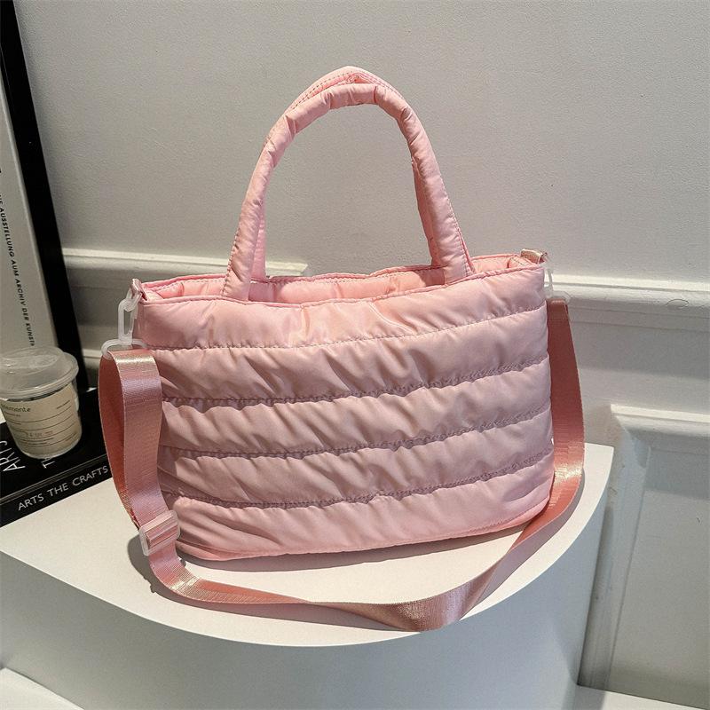 Commuter large-capacity cotton bag 2025 new portable tote bag fashionable shoulder messenger bag