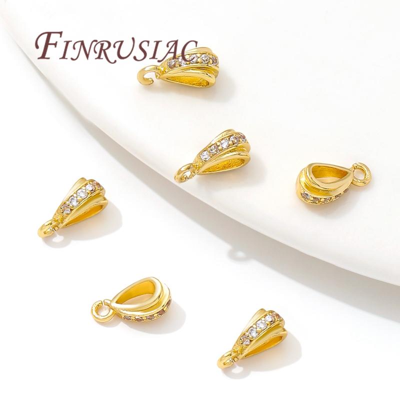 18K Gold Plated Bailes For Jewelry Bails For Pendants Connectors Findings DIY Necklace Accessories