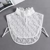 Girls Hollow Out Lace Shirt Detachable Fake Collar Shirt Lapel Blouse Top Adjustable Women Clothes Ladies False Collar Decor
