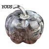 Transparent Crystal Pumpkin Charms Natural Carved Charm, Mini Gemstone Pendant Desktop Autumn Table Centerpieces for Jewelry DIY Making, Halloween