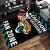 Jacksonville Jaguars Logo Print Area Rug - Soft, Washable Non-Slip Indoor Mat for Office Chairs, Living Room, Home Office Decorative Rug