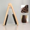 Professional V-Shaped Solid Wood Straightening Comb, Anti-Scald & Heat Resistant Hair Styling Brush