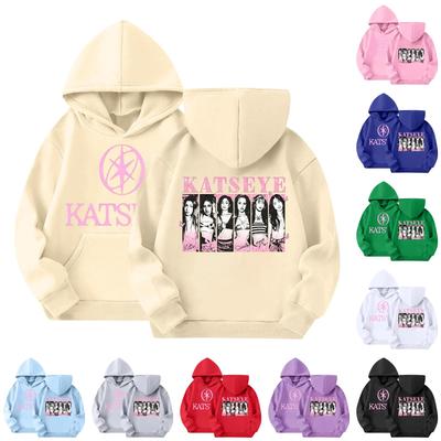 Girl Group Printed Long Sleeve Hoodie Sweatshirt for Girls Casual Everyday Wear