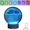 3D-Glas Sandmalerei Sanduhr 360° Drehung Berührungsdimmung