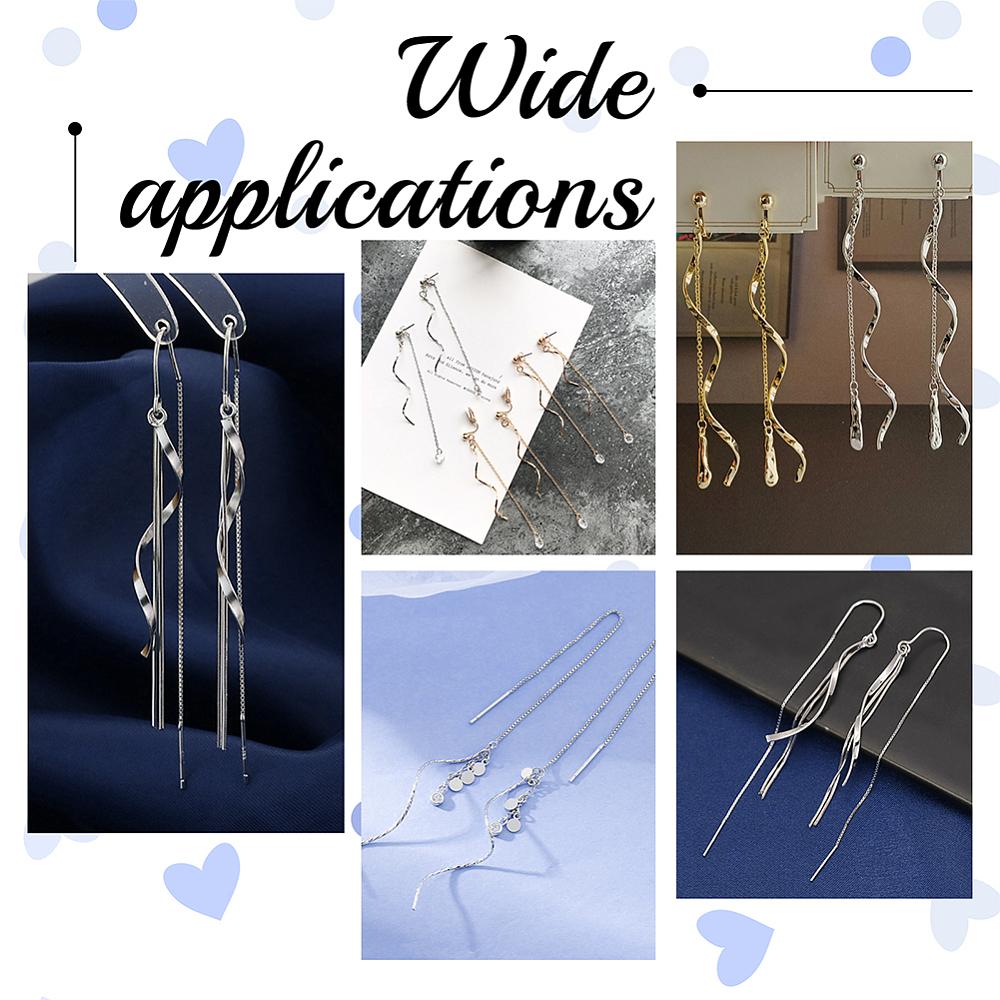 30Pcs 304 Stainless Steel Pendants Twist Real 18K Gold Plated 40x2x1mm Hole: 1.6mm