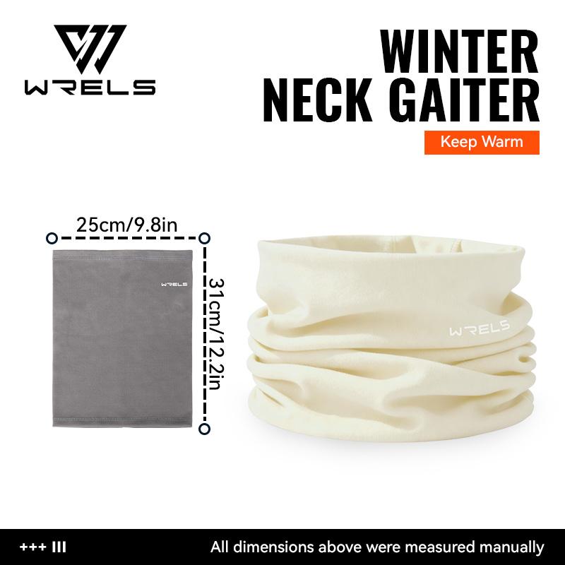 WRELS Windproof Neck Gaiter Elastic Neck Gaiter Fleece Thick Windproof Ski Mask Scarf Ski Hiking Cycling Breathable Face Mask бежевый
