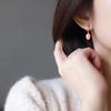 Luxury Europe and America, flower earrings, pink tulip oil earrings, high temperament sweet girl earrings