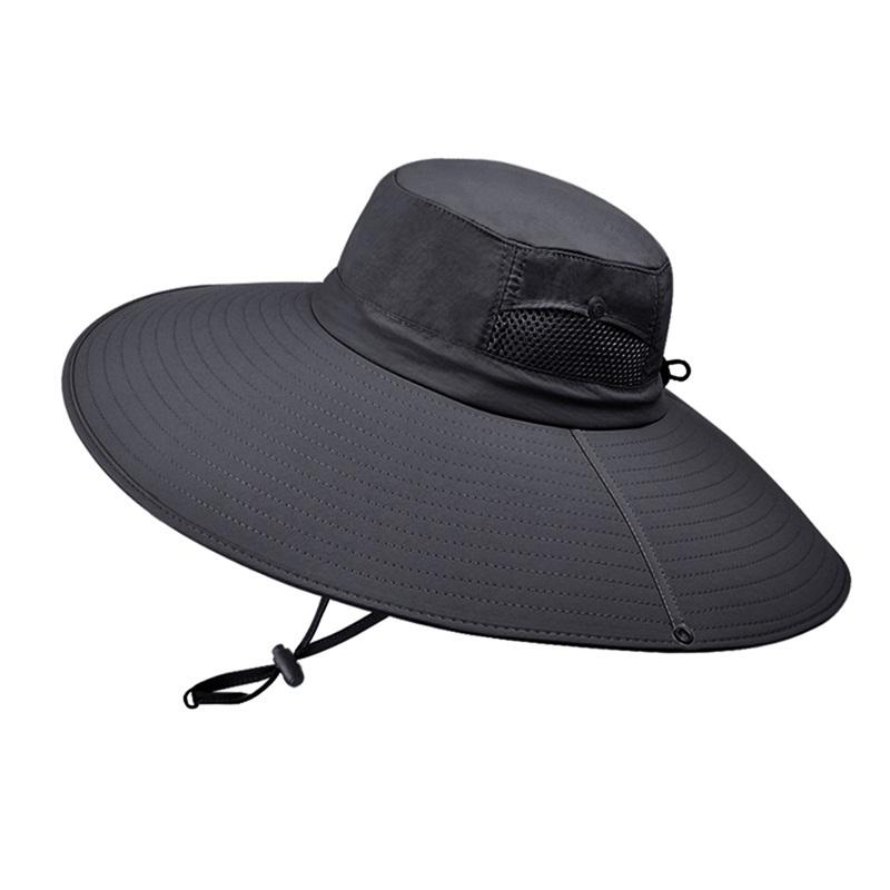 Mens Wide Brim Sun Hat Bucket Hat Breathable Waterproof Sun Protection Caps for Outdoor Hiking Camping Climbing