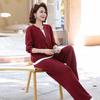 2026 Spring/Autumn Women's Casual Hoodie & Straight-Leg Pants Set for Middle-Aged and Elderly Moms