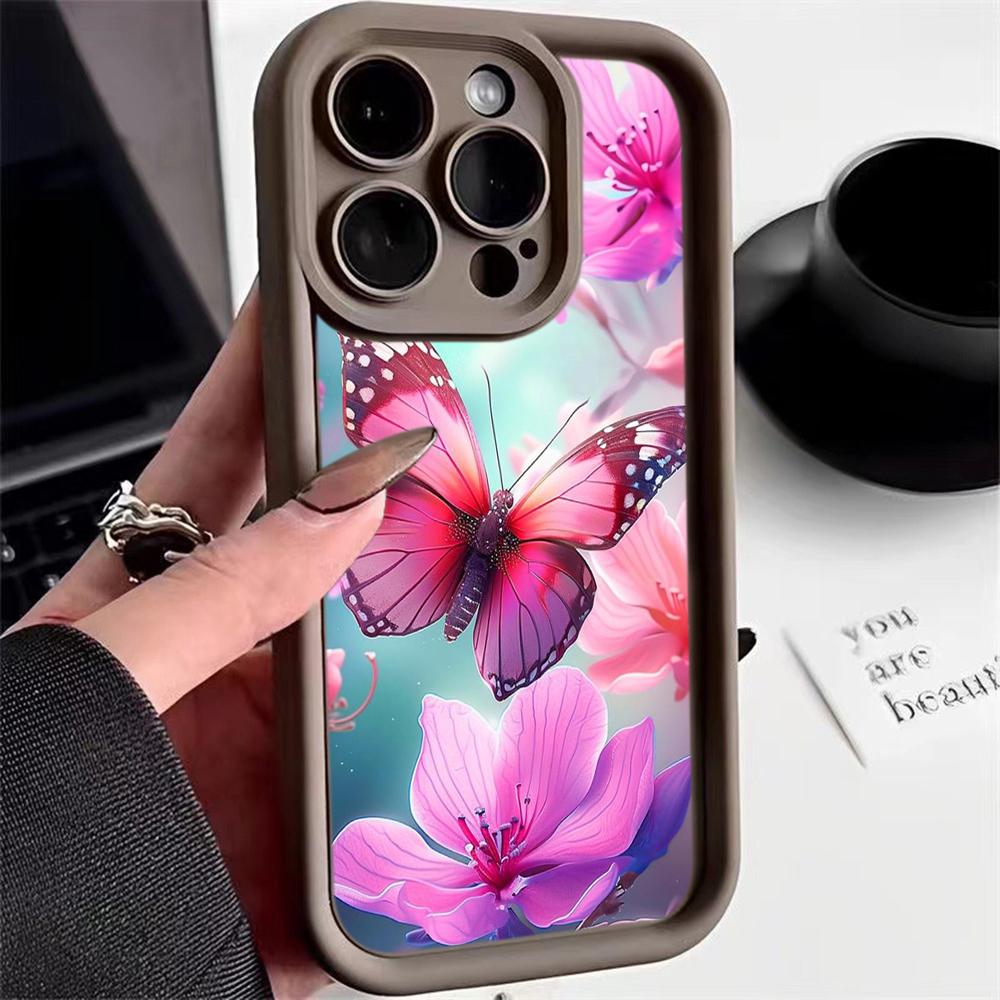 Angel Eye TPU Soft Phone Case for Samsung A05 A04 A10 A30 A13 A23 A53 A14 A24 A34 A54 A15 A25 A35 A55 S20 S23 FE S24 Ultra Ae66 Butterfly flower Cute
