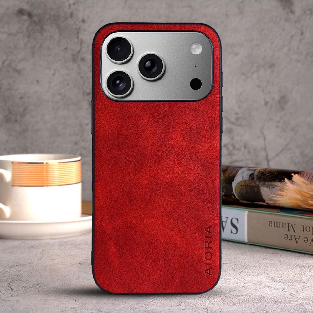 Case for IPhone 18 Pro Max Coque Luxury Vintage Leather Cover Funda for Iphone 18 Pro Max Case Capa