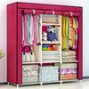 Large-capacity Simple Cloth Wardrobe Reinforced and Bold Steel Tube Dust-proof Fabric Closet Folding Clothes Storage
