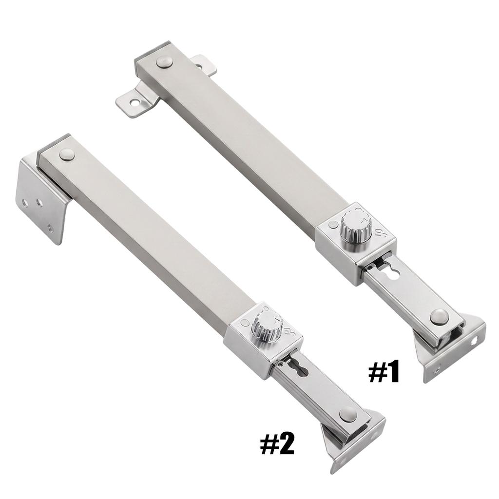 Window Wind Brace Stay 17-Position Lock Adjustable Casement Limiter 182-291mm Stainless Steel Aluminum Alloy for Casement Window