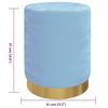 VidaXL Tabouret de rangement rond Bleu clair Velours 31 x 37 cm 340291