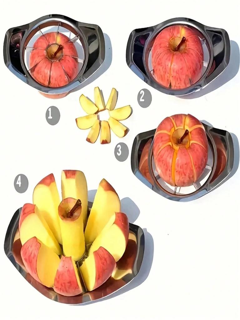 1Pc Stainless Steel Apple Slicer Corer Kitchen Gadget Fruit Preparation Tool