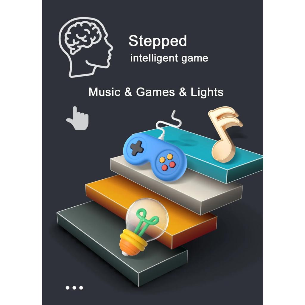 Musical Rhythm Electronic Board Game Kids Toys Lighting Music Quick Push Button Table Game Machine Montessori Pockets Travel Toy