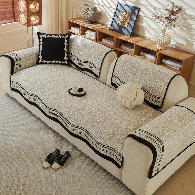 Chenier Special-Shaped Sofa Cushion  New Four-Season Universal Straight Row Three-Person Sofa Seat Cushion Non-Slip Cover Cloth Towel