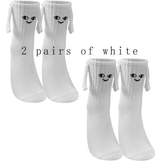 Couple socks magnetic hand in hand for a lifetime Halloween socks black white unisex hand in hand good friend socks