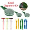 Seed Dispenser Hand Dial Flower Seeder with Adjustable Hole Plastic Multi-function Portable Blackish Green for Gardening Sowing