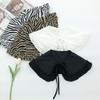 Fashionable versatile shawl double ruffled doll collar festive casual lace-up fake neck women