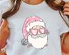 Pink Disco Santa Shirt, Pink Christmas Santa T-Shirt, Cute Santa Shirts, Preppy Christmas Shirt, Trendy Christmas T-Shirt, Retro Santa Shirt
