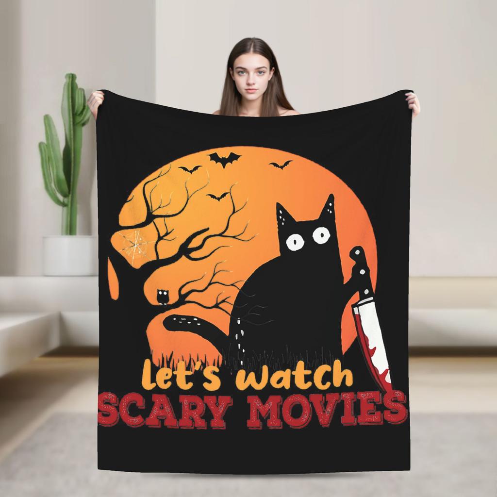 Goosebumps Dead House Calling All Creeps Blankets Flannel Horror Halloween Throw Blanket for Bedroom Sofa Bedroom Quilt